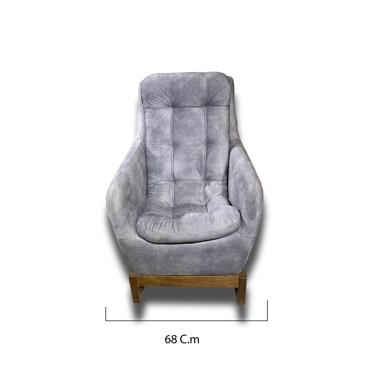Poltrona Mecedora Paris Gris 68x102cm de Un Puesto - SOFAS Y POLTRONAS | Bylmo
