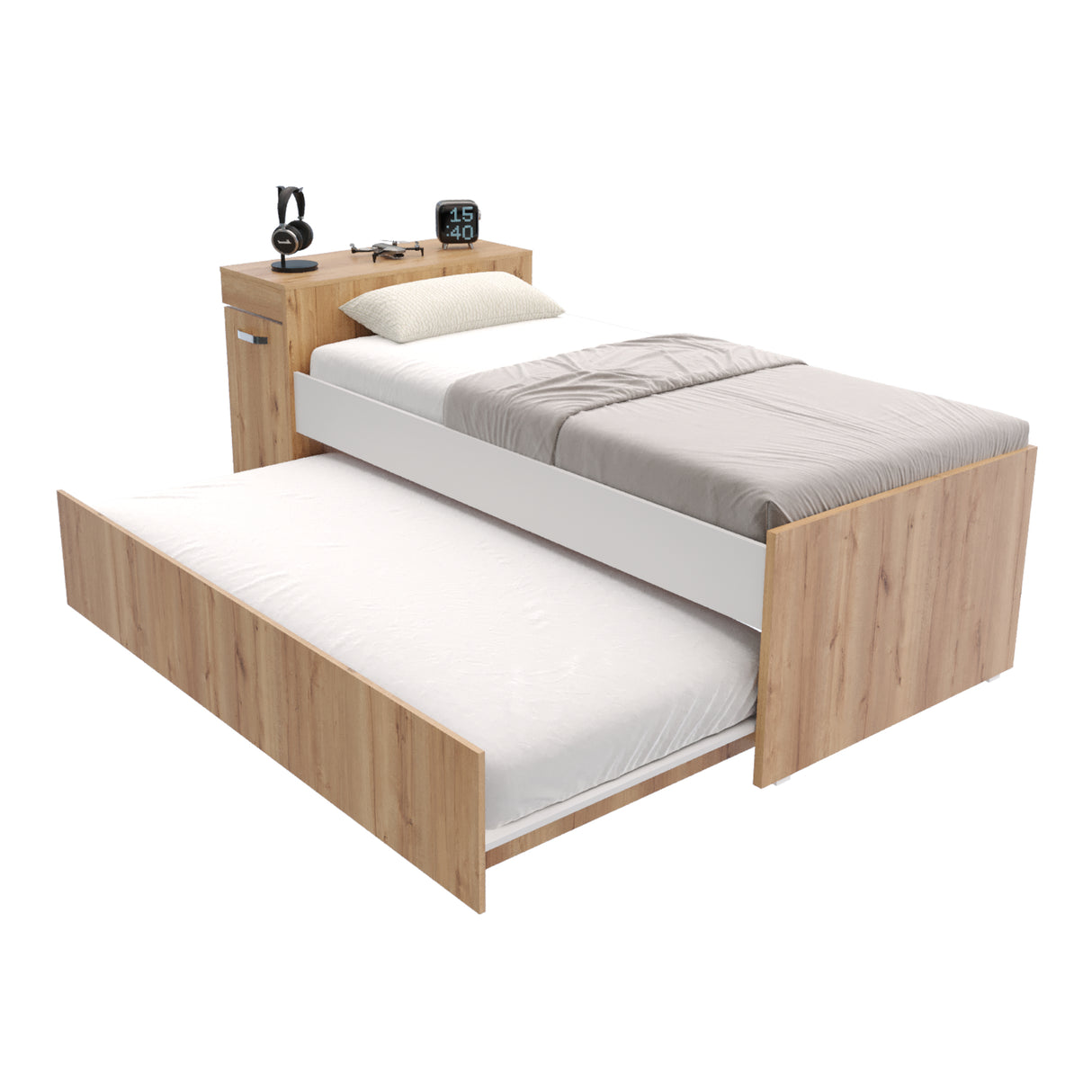 Cama Nido Lia Duna 96x83cm con Escritorio para Cama Sencilla y sin Colchones - CAMAS | Bylmo