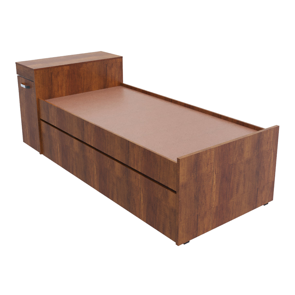 Cama Nido Lia Caramelo 96x83cm con Escritorio para Cama Sencilla y sin Colchones - CAMAS | Bylmo