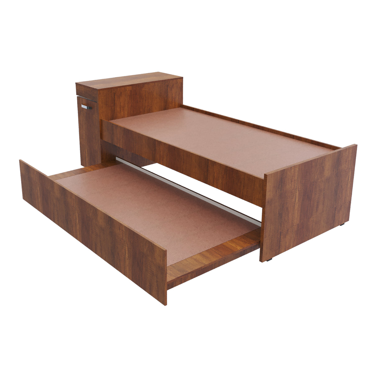 Cama Nido Lia Caramelo 96x83cm con Escritorio para Cama Sencilla y sin Colchones - CAMAS | Bylmo