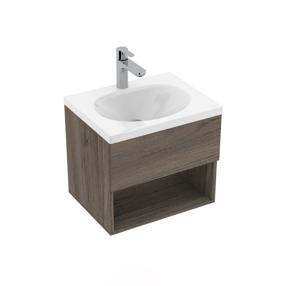 Mueble para Lavamanos Flotante Essential Mitte 48x40cm con Lavamanos Eco - MUEBLES PARA LAVAMANOS | Bylmo