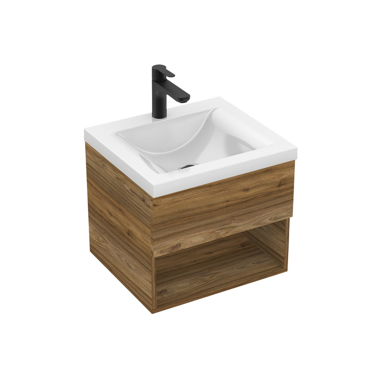 Mueble para Lavamanos Flotante Essential Gracia 48x40cm con Lavamanos Siena - MUEBLES PARA LAVAMANOS | Bylmo