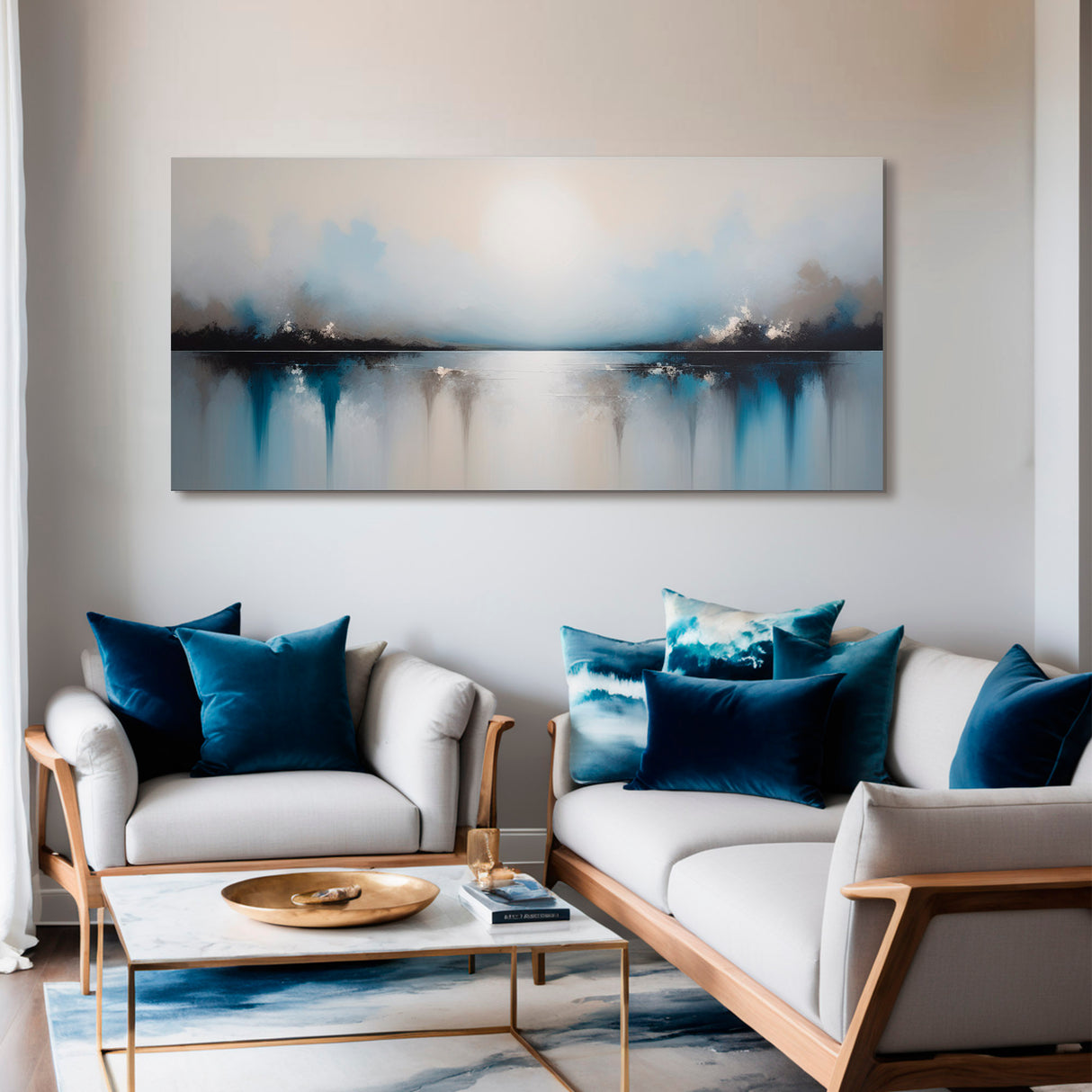 Cuadro decorativo Horizonte Cielo y Mar 118x55cm - CUADROS | Bylmo