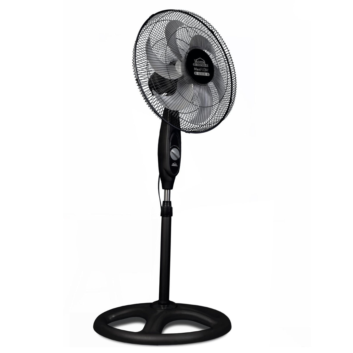 Ventilador de Piso MaxiFlow Elite Negro 49x130cm de Tres Velocidades con Oscilación - VENTILADORES | Bylmo