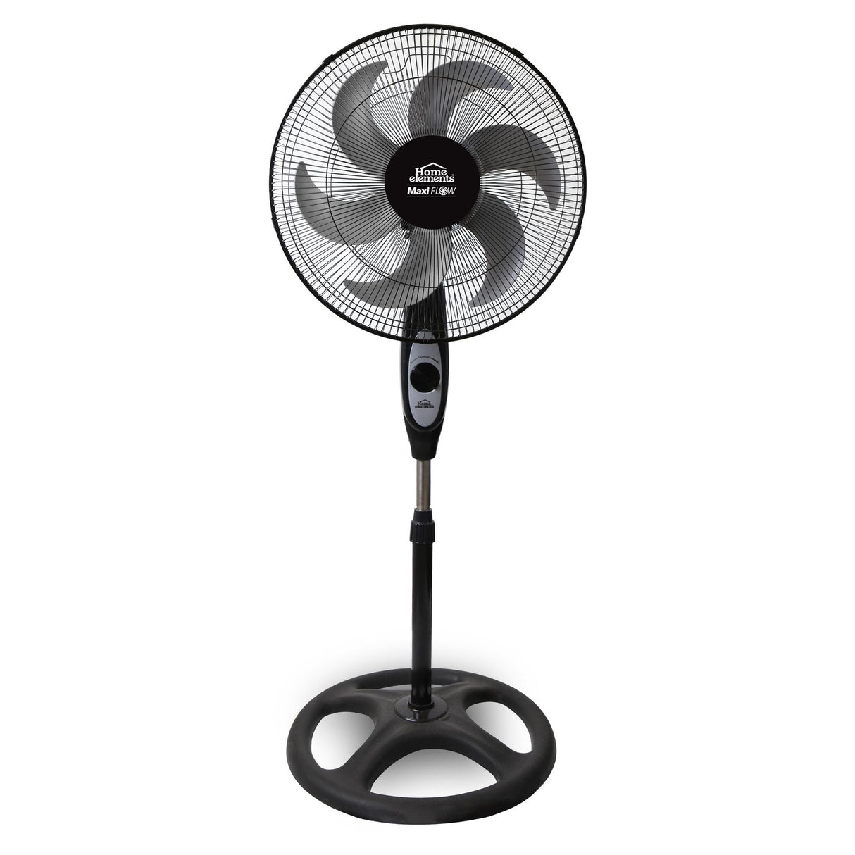 Ventilador de Piso MaxiFlow Elite Negro 49x130cm de Tres Velocidades con Oscilación - VENTILADORES | Bylmo