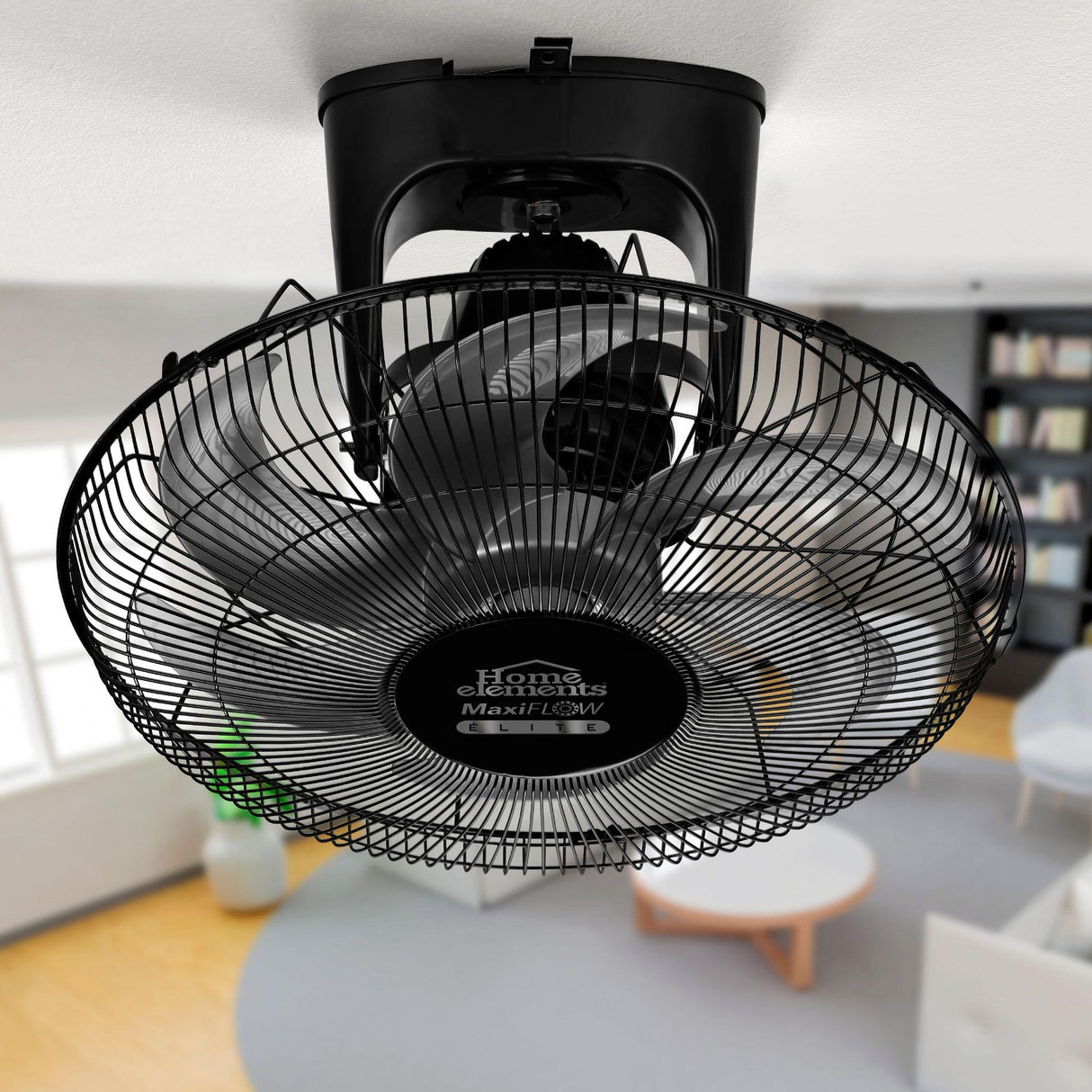 Ventilador de Órbita MaxiFlow Elite Negro 51x36cm de Tres Velocidades con Oscilación - VENTILADORES | Bylmo