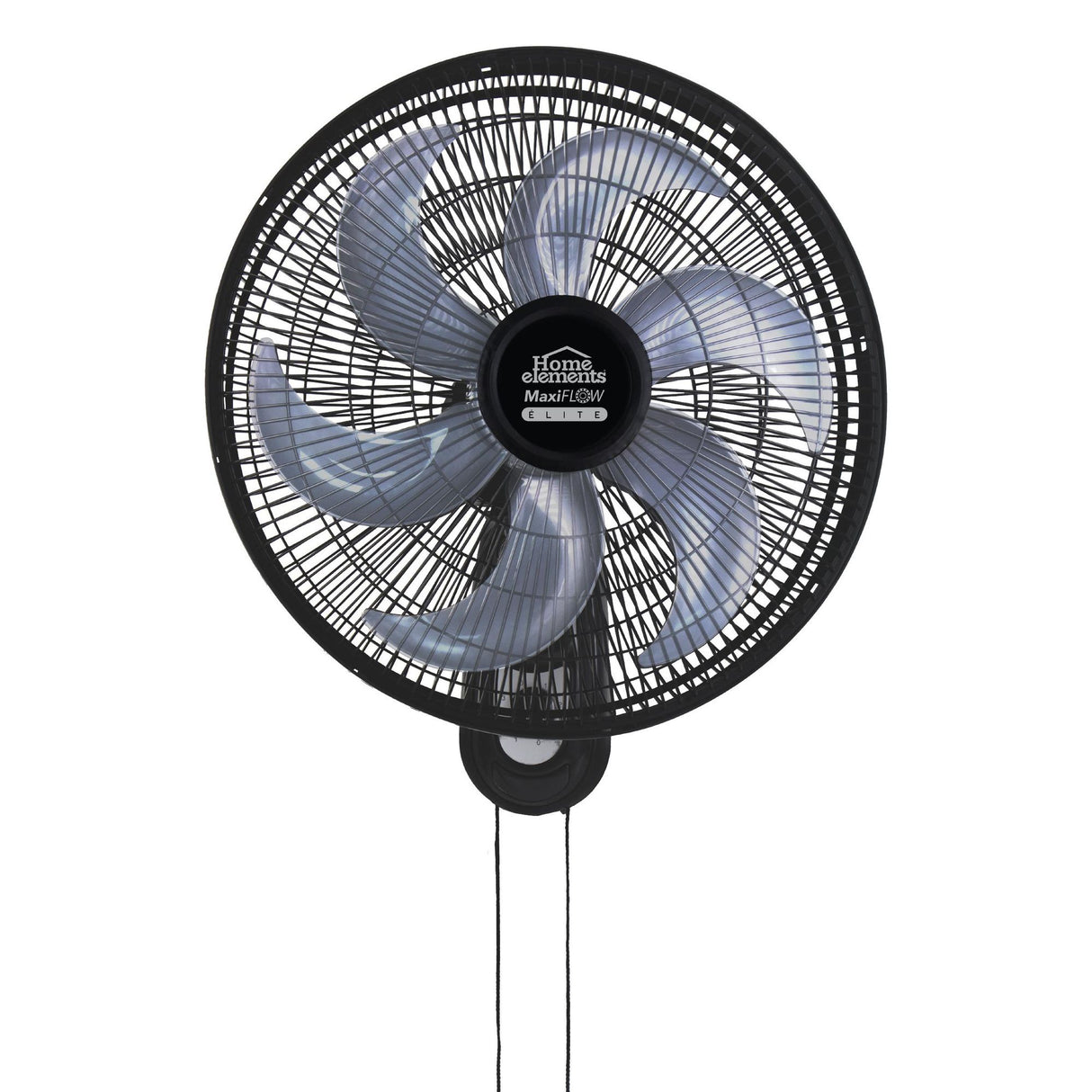 Ventilador de Pared MaxiFlow Elite Negro 37x56cm de Tres Velocidades con Oscilación - VENTILADORES | Bylmo