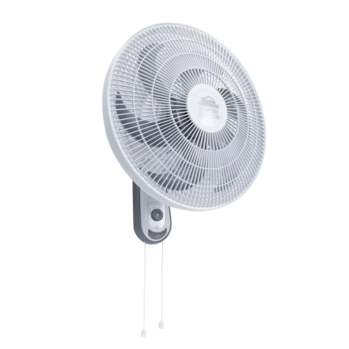 Ventilador de Pared MaxiFlow Elite Blanco y Gris 37x56cm de Tres Velocidades con Oscilación - VENTILADORES | Bylmo