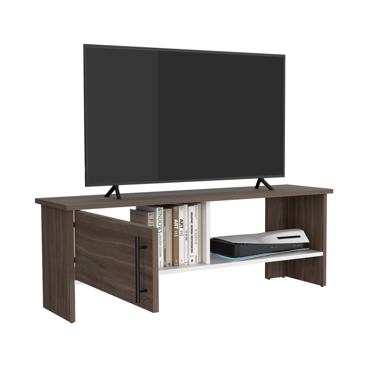 Mesa para TV Navia Milan y Blanco 42.1x31.1cm Para TV Hasta 50 Pulgadas - MUEBLES DE TV | Bylmo