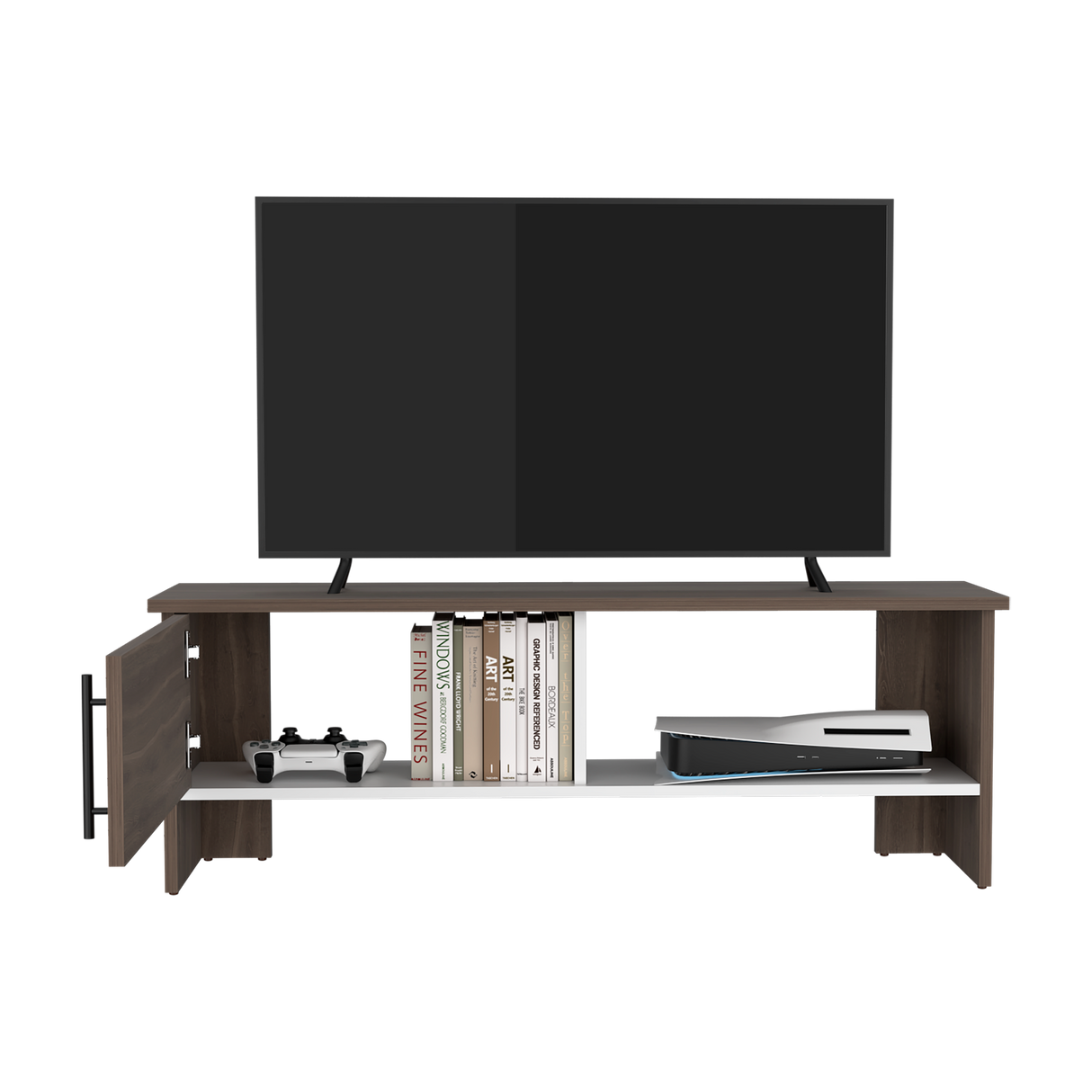 Mesa para TV Navia Milan y Blanco 42.1x31.1cm Para TV Hasta 50 Pulgadas - MUEBLES DE TV | Bylmo