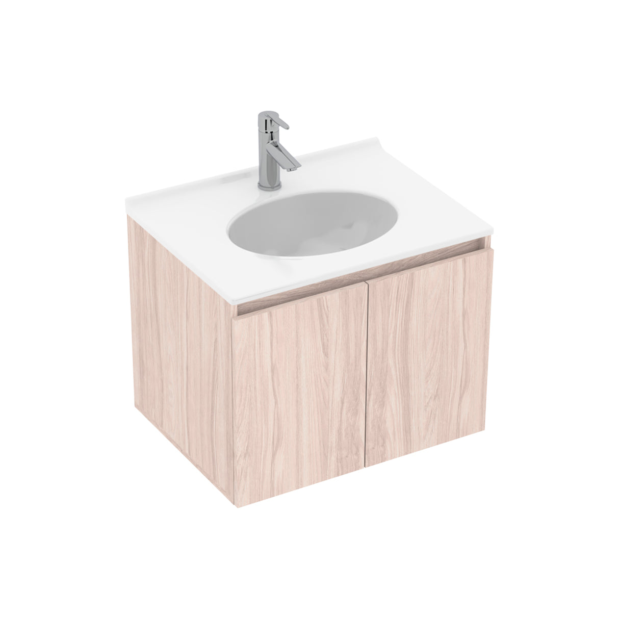 Mueble para Lavamanos Individual Essential Soder 63x48cm con Lavamanos Quadratto y Dos Puertas - MUEBLES PARA LAVAMANOS | Bylmo