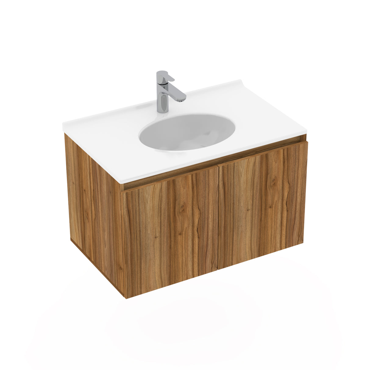 Mueble para Lavamanos Individual Essential Gracia 79x48cm con Lavamanos Quadratto y Dos Puertas - MUEBLES PARA LAVAMANOS | Bylmo