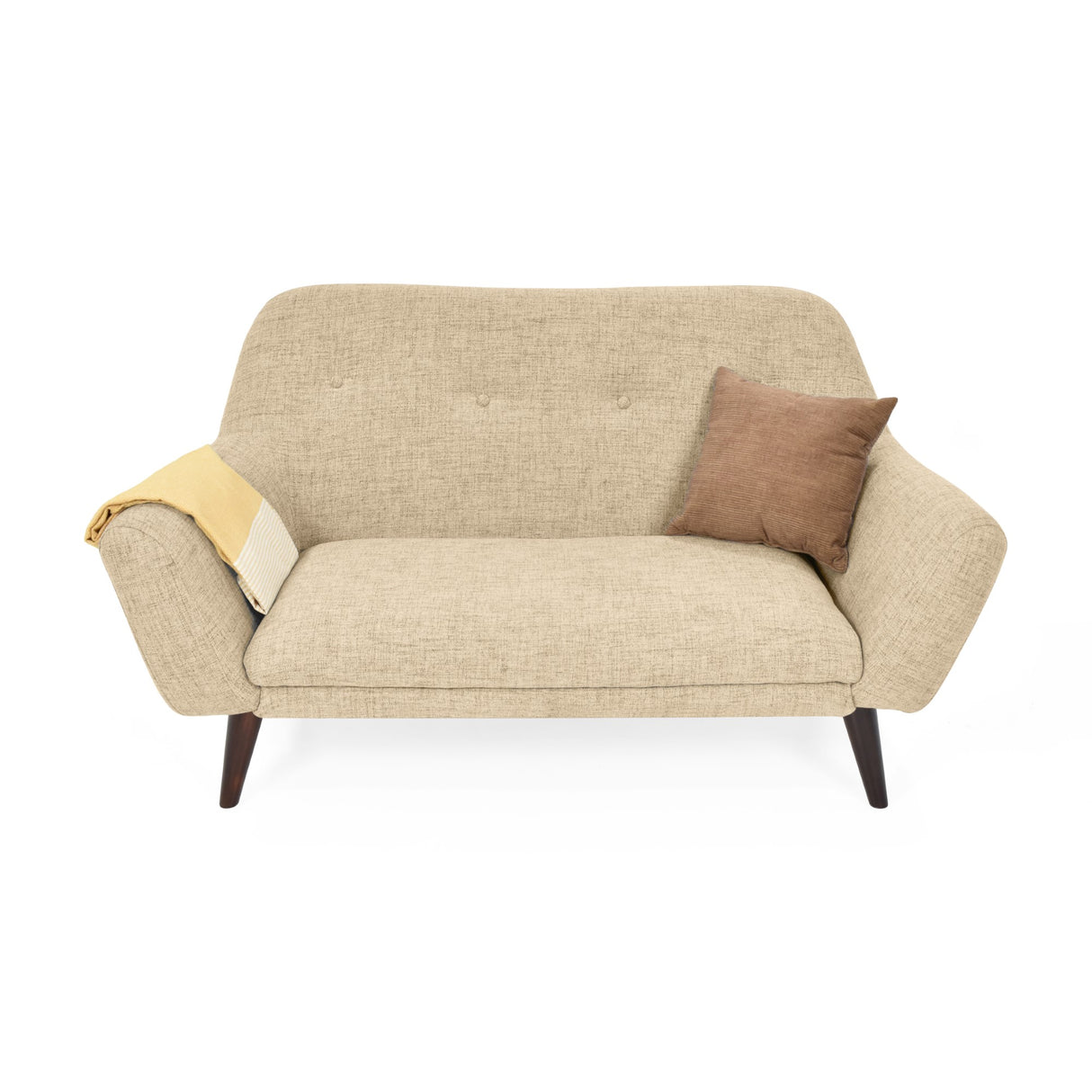 Sofá Lincoln Beige 143x80cm de Dos Puestos con Apoya Brazos - SOFAS Y POLTRONAS | Bylmo