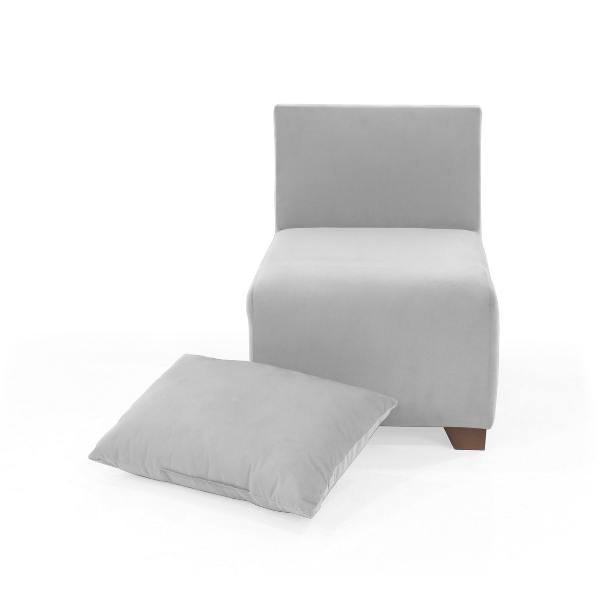 Poltrona Modular Alcala Plata 60x80cm de Un Puesto - SOFAS Y POLTRONAS | Bylmo