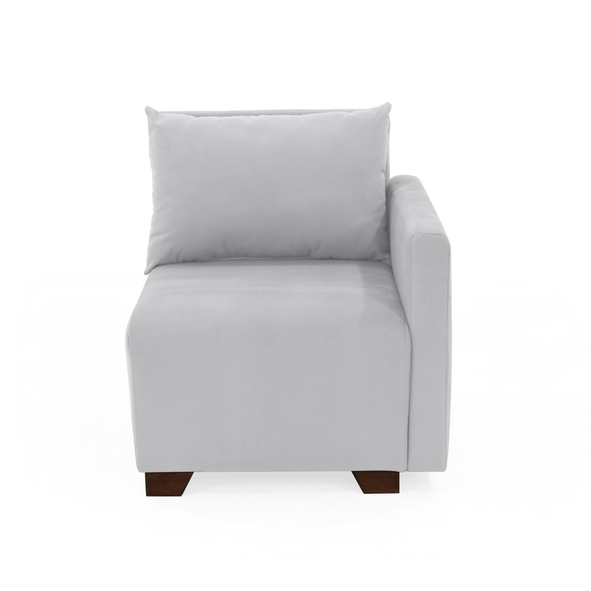 Poltrona Modular Alcala Plata 70x80cm de Un Puesto con Apoya Brazos Izquierdo - SOFAS Y POLTRONAS | Bylmo