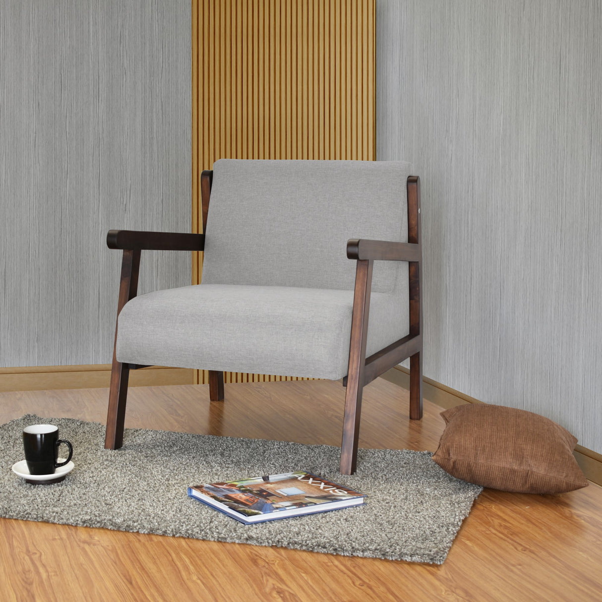 Poltrona Segovia Plata 66x76cm de Un Puesto con Apoya Brazos - SOFAS Y POLTRONAS | Bylmo