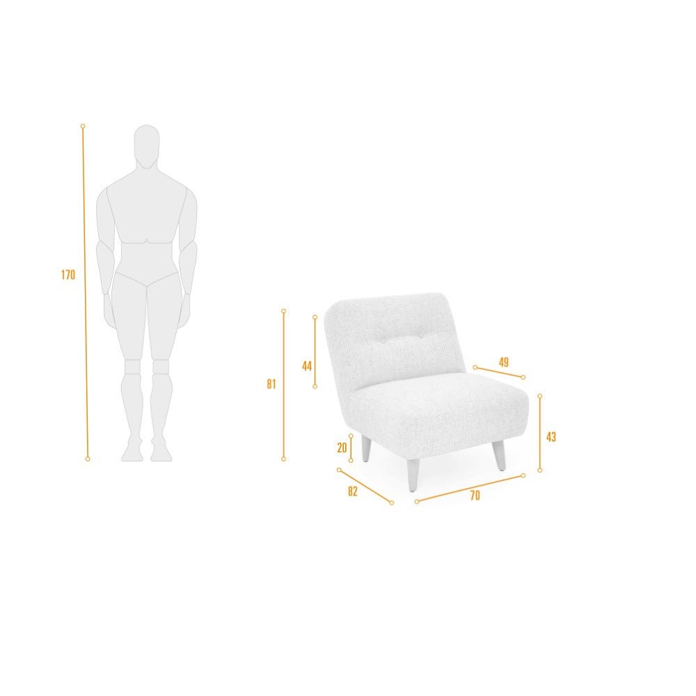 Poltrona Baltimore Aqua 70x81cm de Un Puesto - SOFAS Y POLTRONAS | Bylmo