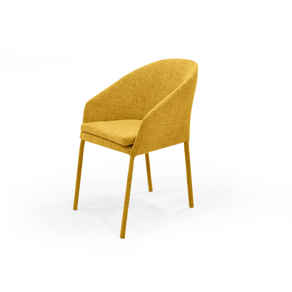 Silla de Comedor Seul Mostaza 55x81cm con Espaldar y con Asiento Ovalado - SILLAS Y BUTACOS | Bylmo