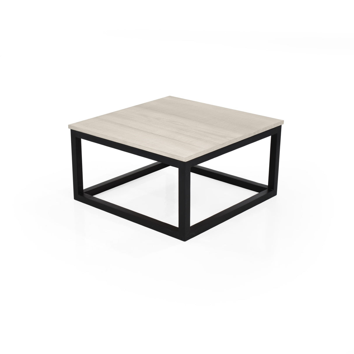 Mesa de Centro Kazan Chantilly y Negro 61x32cm Cuadrado con Patas - MESAS DE CENTRO | Bylmo