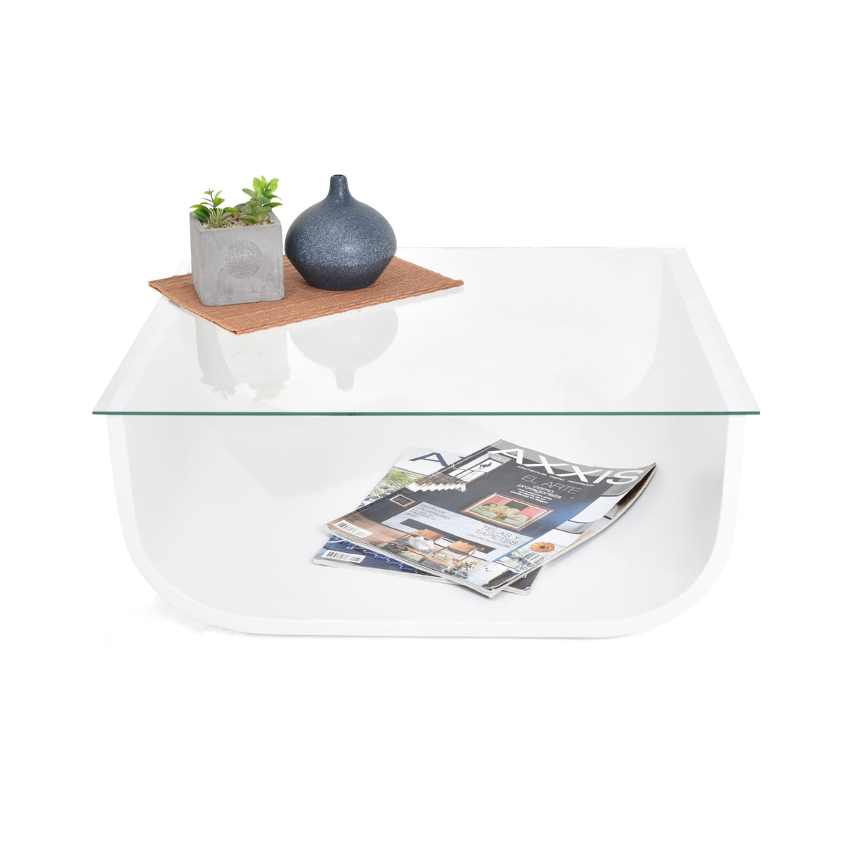 Mesa de Centro Lincoln Blanco 63x26cm Ovalado - MESAS DE CENTRO | Bylmo