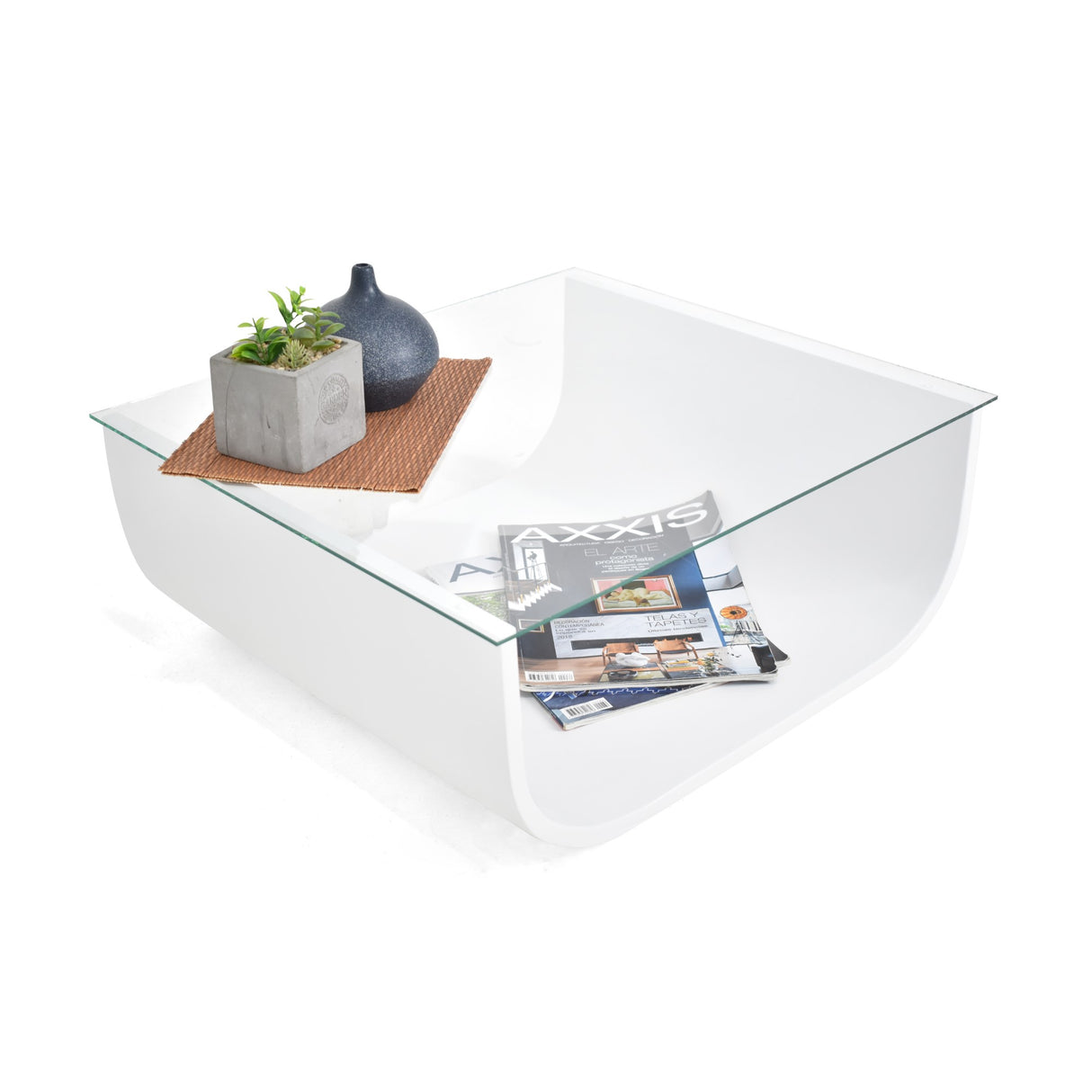 Mesa de Centro Lincoln Blanco 63x26cm Ovalado - MESAS DE CENTRO | Bylmo