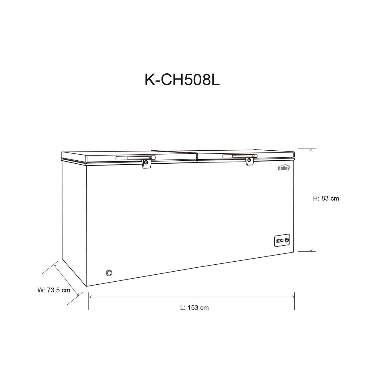 Congelador Dual Blanco Mate 153x83cm De 508 Litros Con Control de Temperatura e Iluminación Interna - CONGELADORES | Bylmo