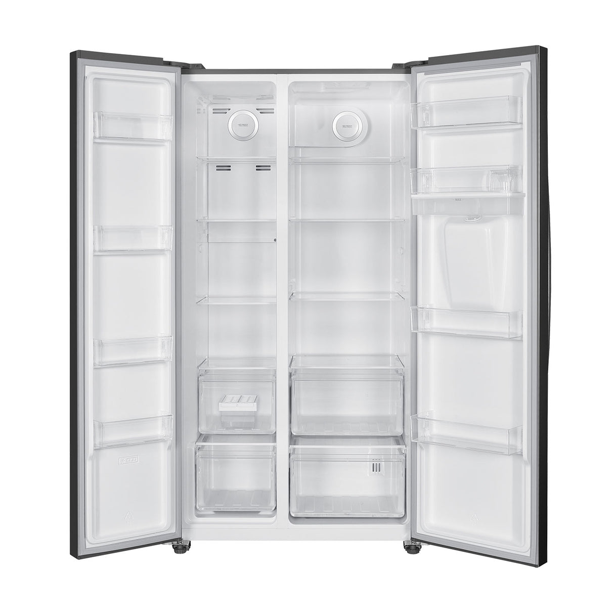 Nevecón Gris Oscuro 91x177cm De 529 Litros No Frost con Dispensador de Agua - NEVERAS | Bylmo