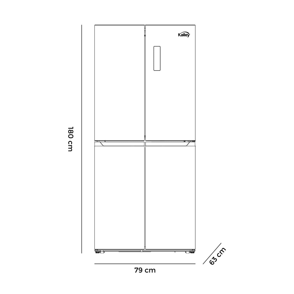 Nevecón Gris Oscuro 79x180cm De 362 Litros No Frost - NEVERAS | Bylmo