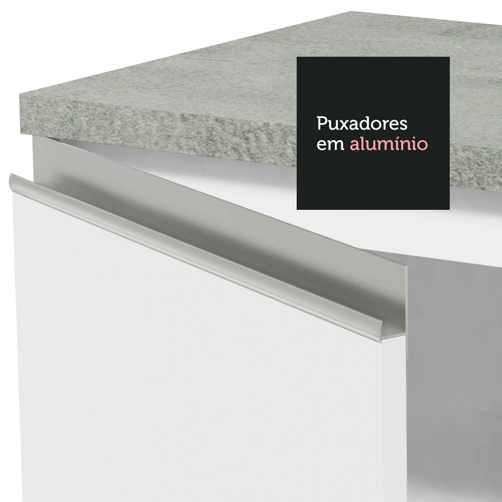 Cocina Integral Glamy Blanco 260x225cm sin Mesón y sin Estufa - COCINAS | Bylmo