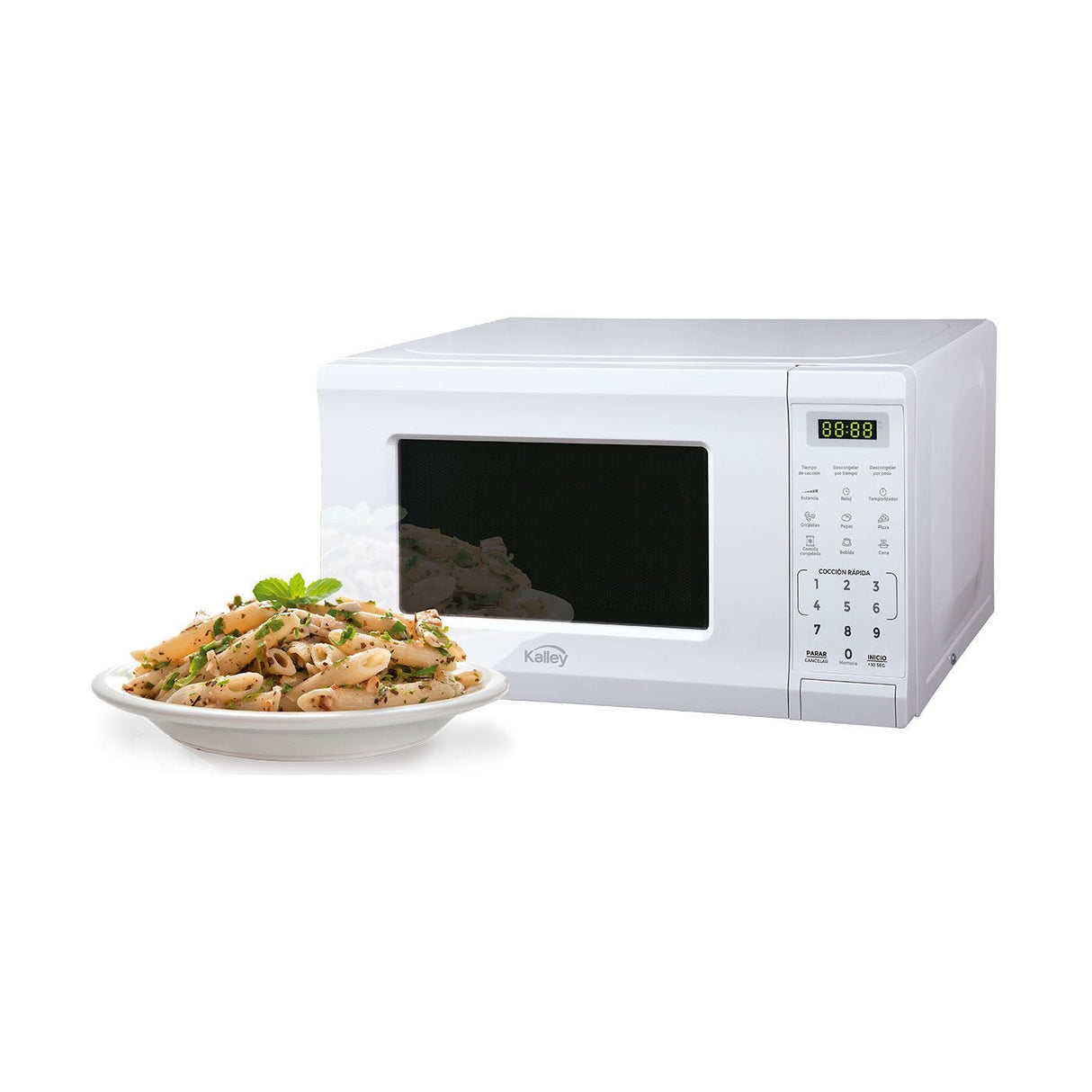 Horno Microondas Blanco 43.5x25cm Para 20 Litros con Seis Funciones - HORNOS MICROONDAS | Bylmo