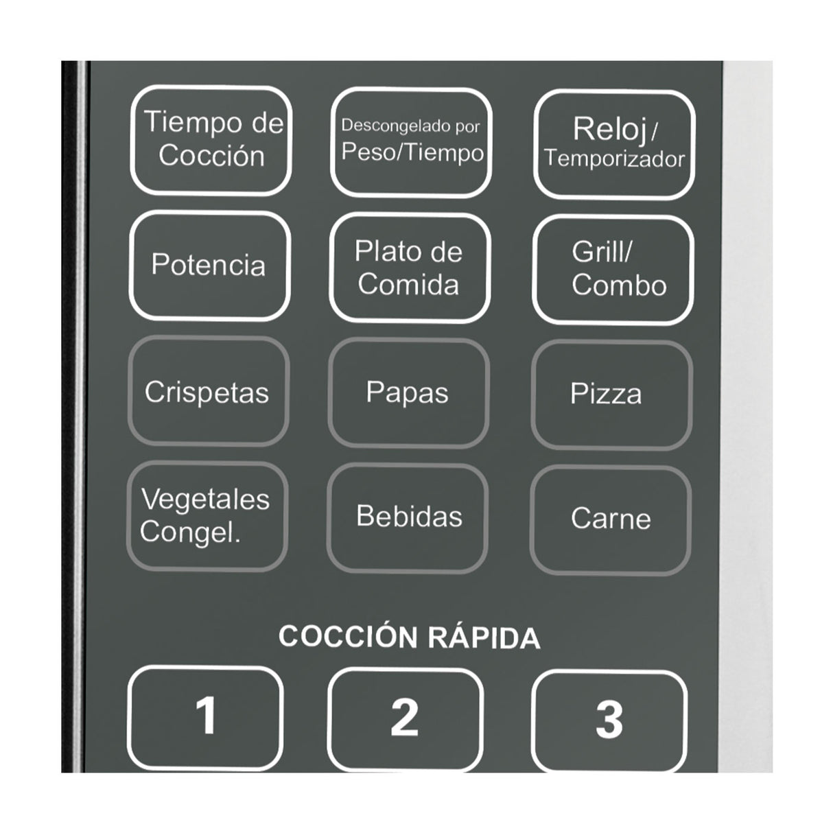 Horno Microondas Gris 48.5x29.3cm Para 25 Litros con Siete Funciones - HORNOS MICROONDAS | Bylmo