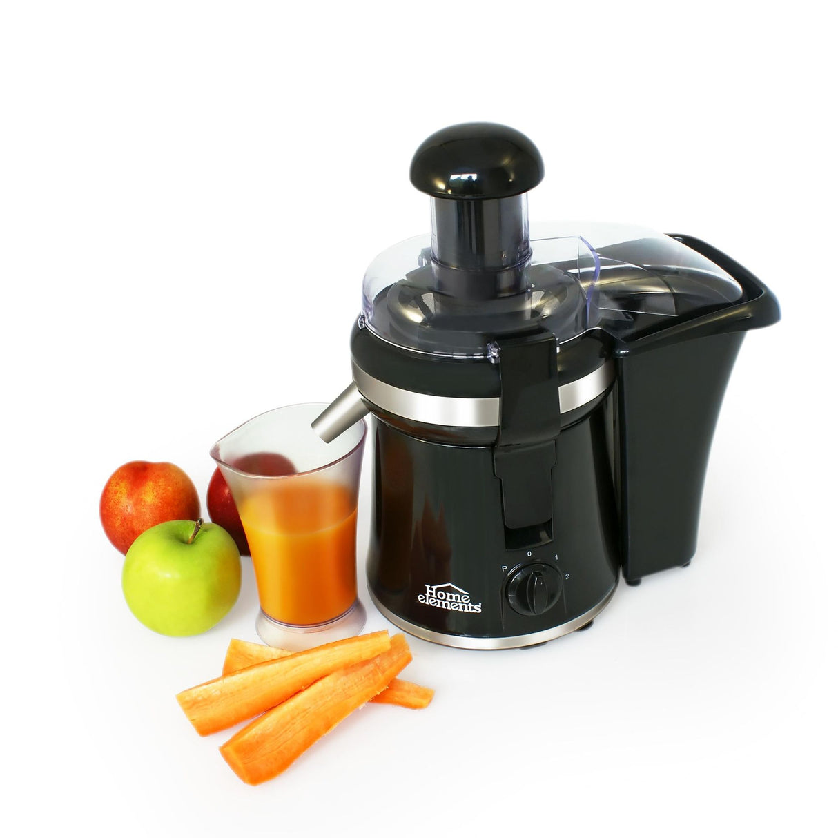 Extractor de Jugos Negro 16.5x31cm De 1 Litro con Base Antideslizante - EXPRIMIDORES Y EXTRACTORES | Bylmo
