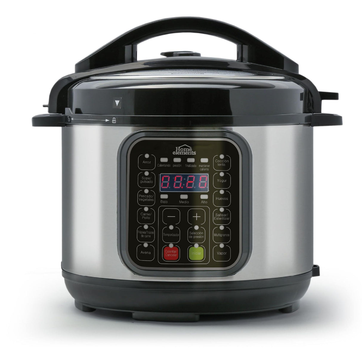 Olla Multifuncional Plateado y Negro 28.8x31.6cm de 4 Litros con Doce Funciones preconfiguradas - OLLAS MULTIFUNCIONALES | Bylmo