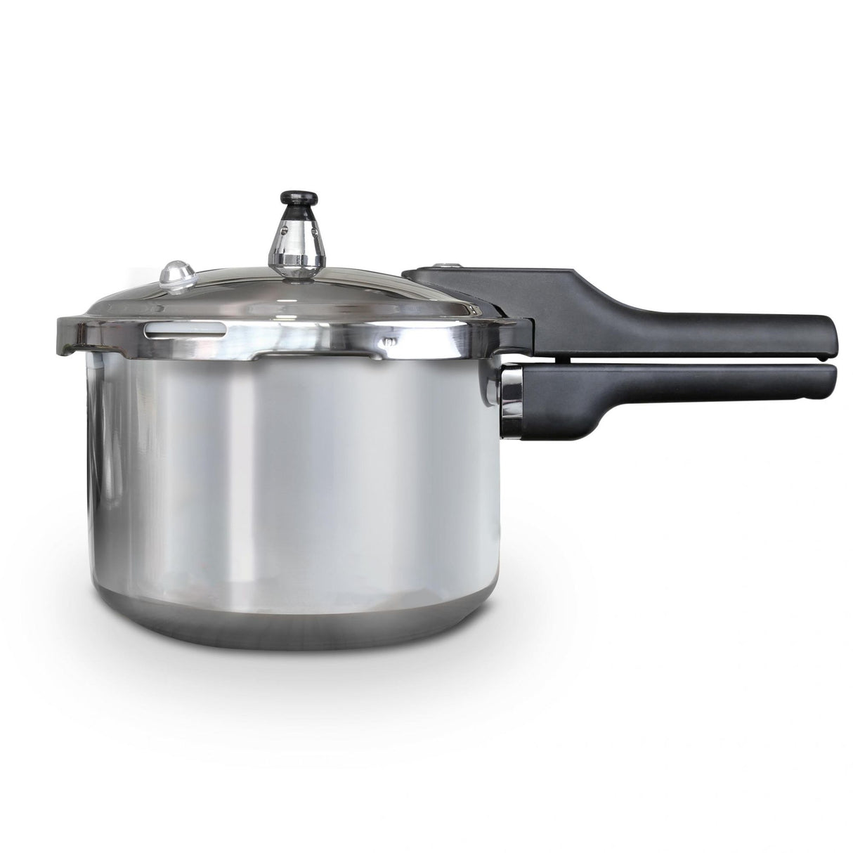 Olla de Presión Plateado y Negro 20.5x20.5cm De 3.2 Litros Apta para Inducción con Mango de Baquelita - OLLAS Y SARTENES | Bylmo