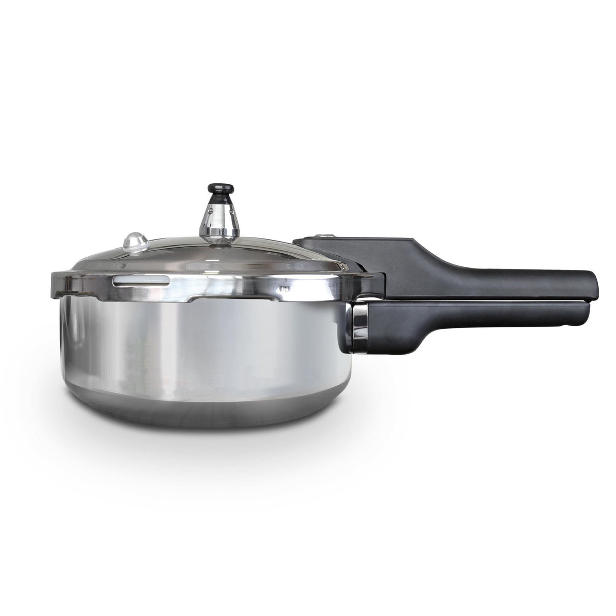 Olla de Presión Plateado y Negro 20.5x17cm De 2 Litros Apta para Inducción con Mango de Baquelita - OLLAS Y SARTENES | Bylmo