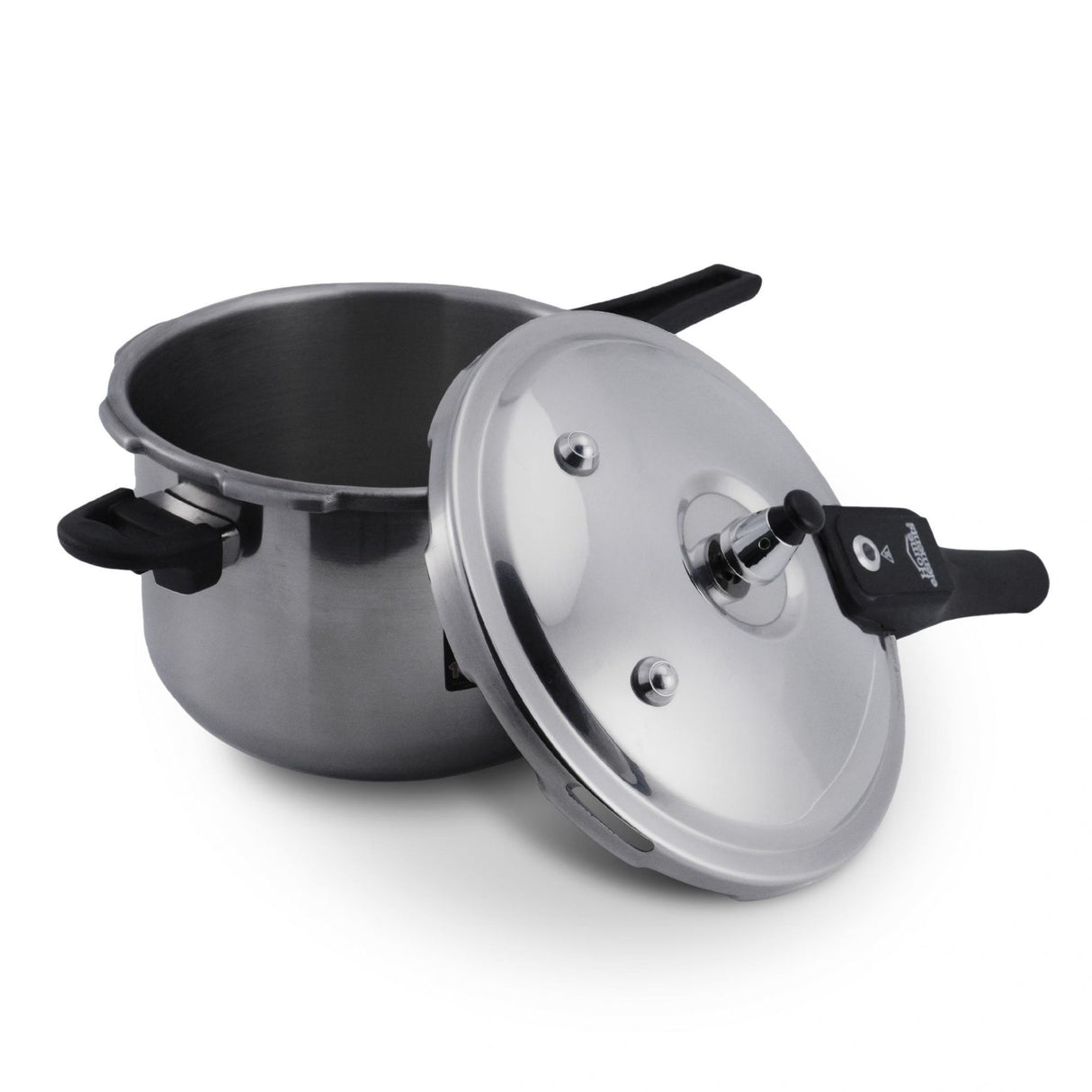 Olla de Presión Plateado y Negro 23x19cm De 4.2 Litros Apta para Inducción con Mango de Baquelita - OLLAS Y SARTENES | Bylmo