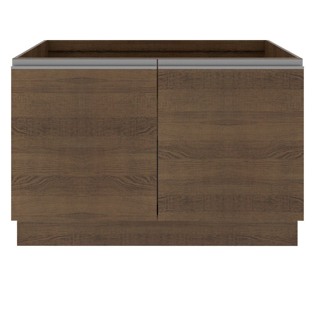 Mueble Inferior de Cocina Glamy Marron 120x81cm sin Mesón sin Estufa y sin Cajones - MUEBLES INFERIORES DE COCINA | Bylmo