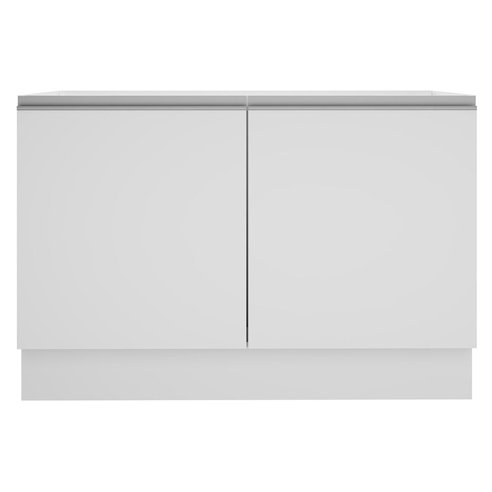 Mueble Inferior de Cocina Glamy Blanco 120x81cm sin Mesón y sin Estufa con 3 Entrepaños - MUEBLES INFERIORES DE COCINA | Bylmo