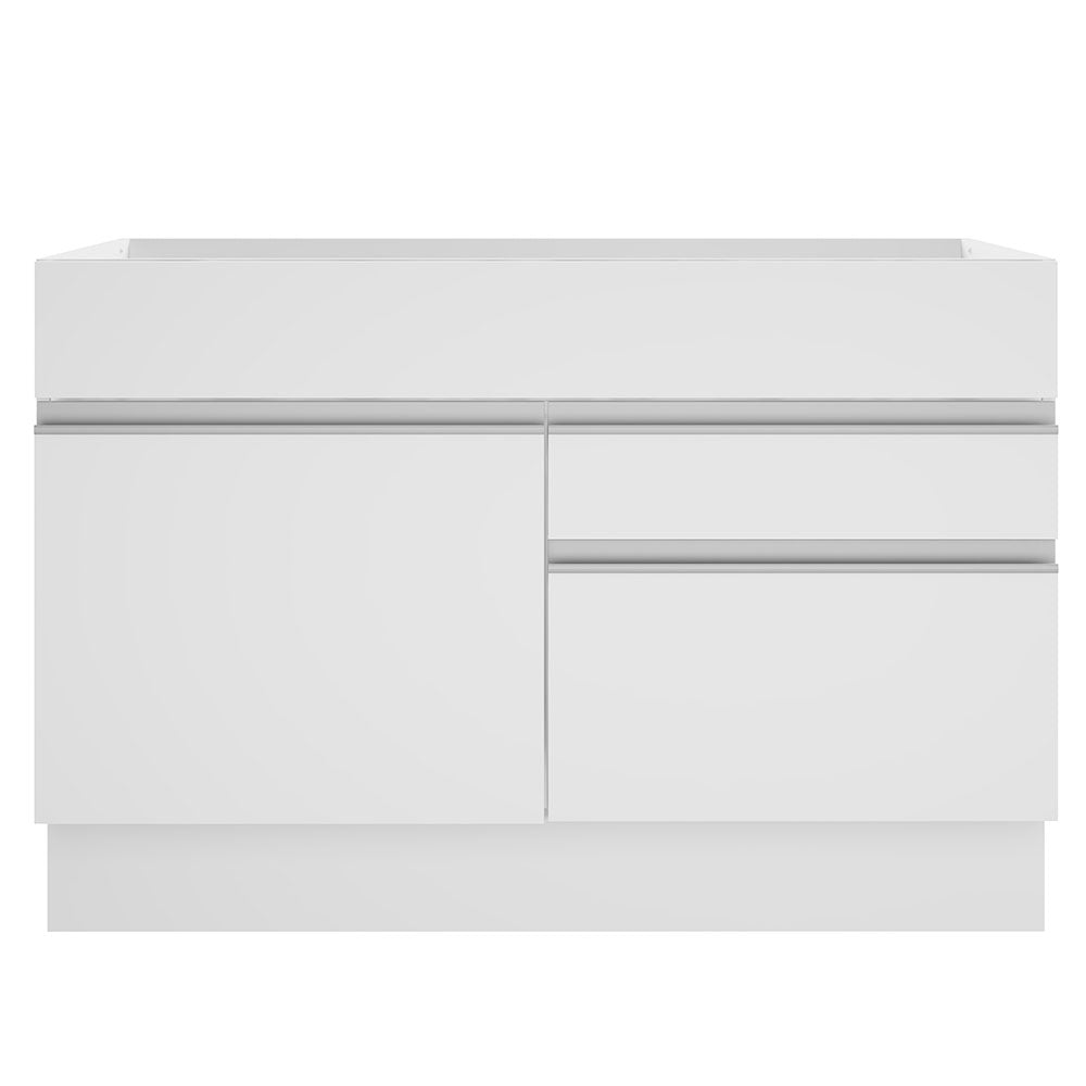 Mueble Inferior de Cocina Glamy Blanco 120x81cm sin Mesón y sin Estufa con Un Entrepaño - MUEBLES INFERIORES DE COCINA | Bylmo