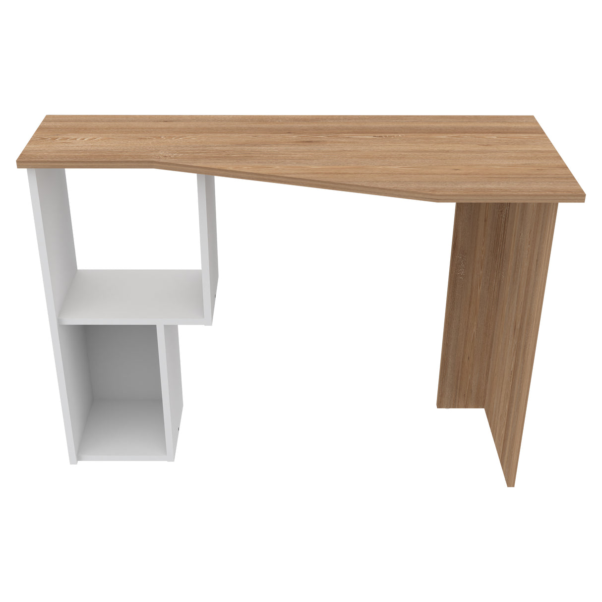 Escritorio Amaretto y Blanco 100x74cm con Organizador de Libros - ESCRITORIOS | Bylmo