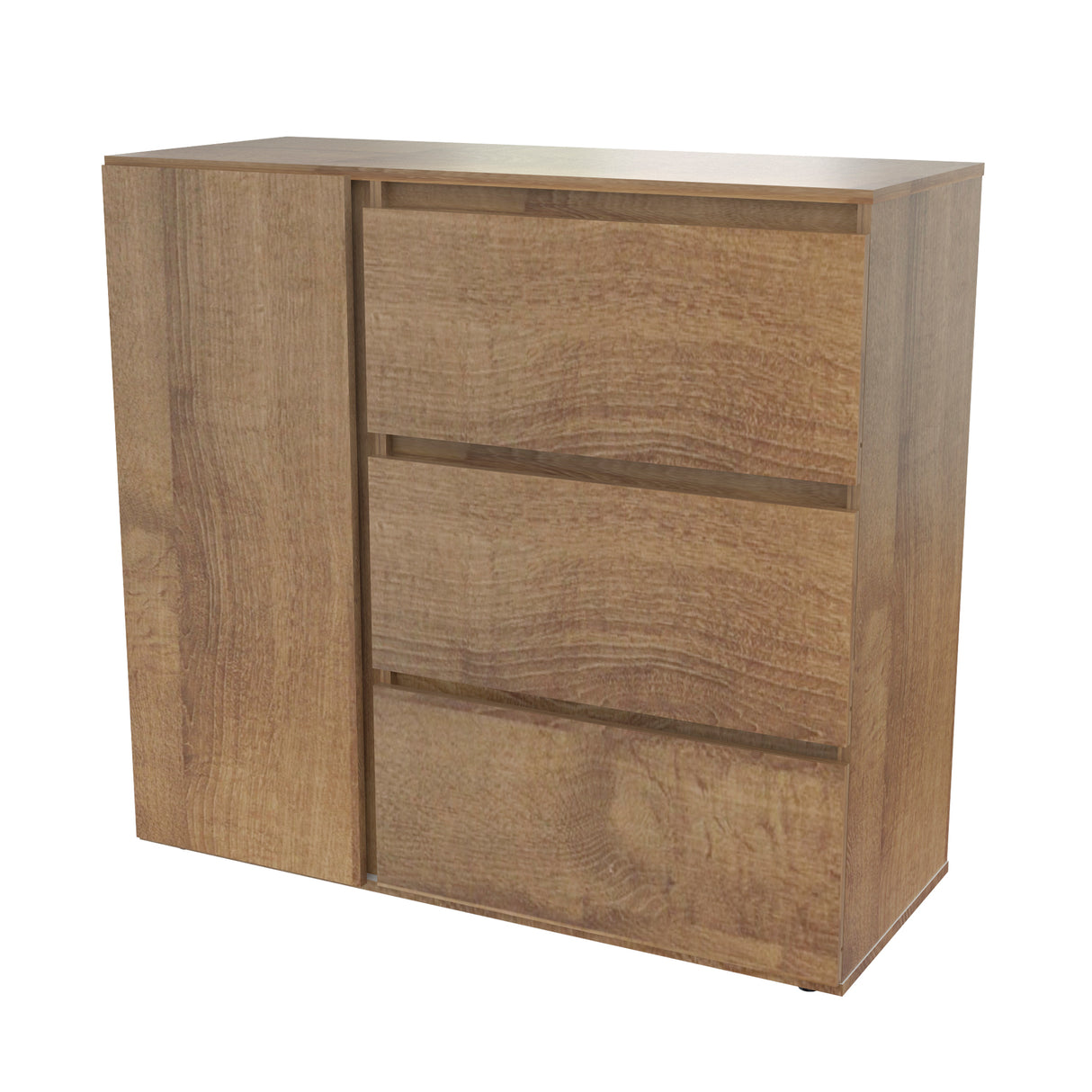 Cómoda Amaretto 100x91cm con Tres Cajones y con Patas - CAJONERAS Y COMODAS | Bylmo