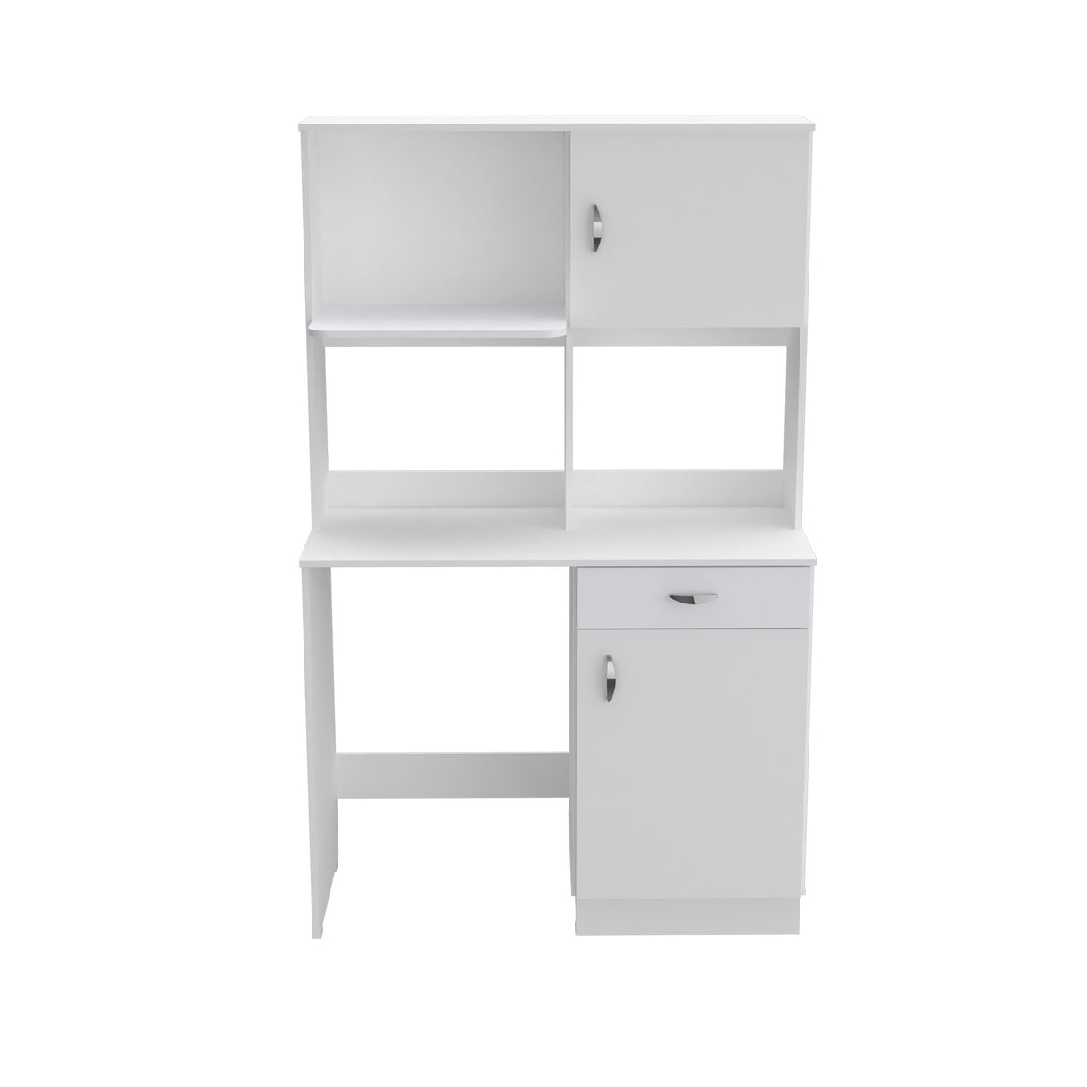 Alacena Blanco 110x179cm con Un Cajón y con Espacio para Microondas - ALACENAS Y MUEBLES MICROONDAS | Bylmo