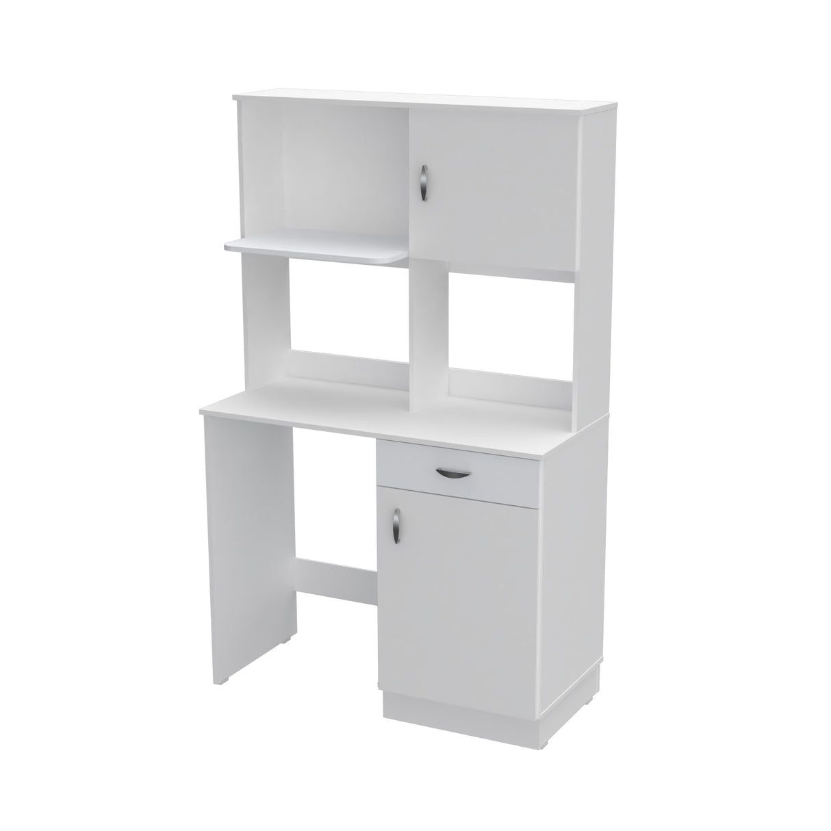 Alacena Blanco 110x179cm con Un Cajón y con Espacio para Microondas - ALACENAS Y MUEBLES MICROONDAS | Bylmo