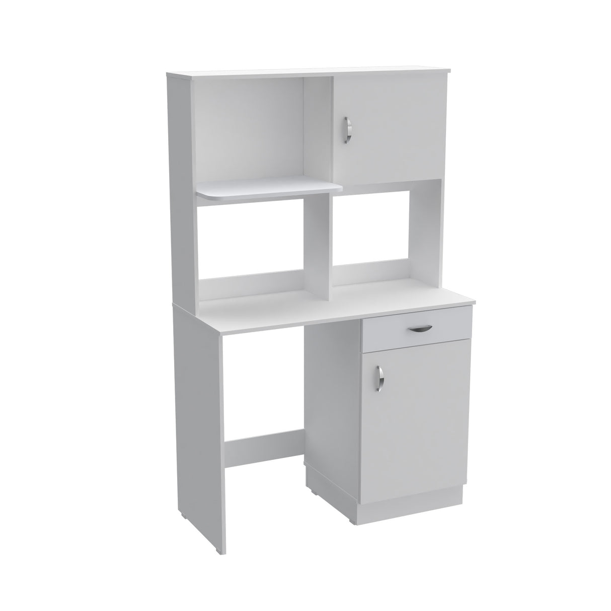 Alacena Blanco 110x179cm con Un Cajón y con Espacio para Microondas - ALACENAS Y MUEBLES MICROONDAS | Bylmo