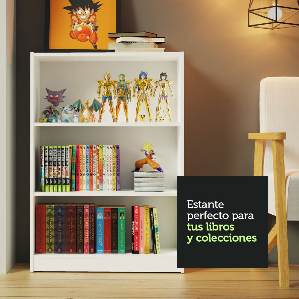 Estantería Infantil Blanco 71x102cm con Tres Compartimientos - BIBLIOTECAS Y ESTANTERIAS | Bylmo
