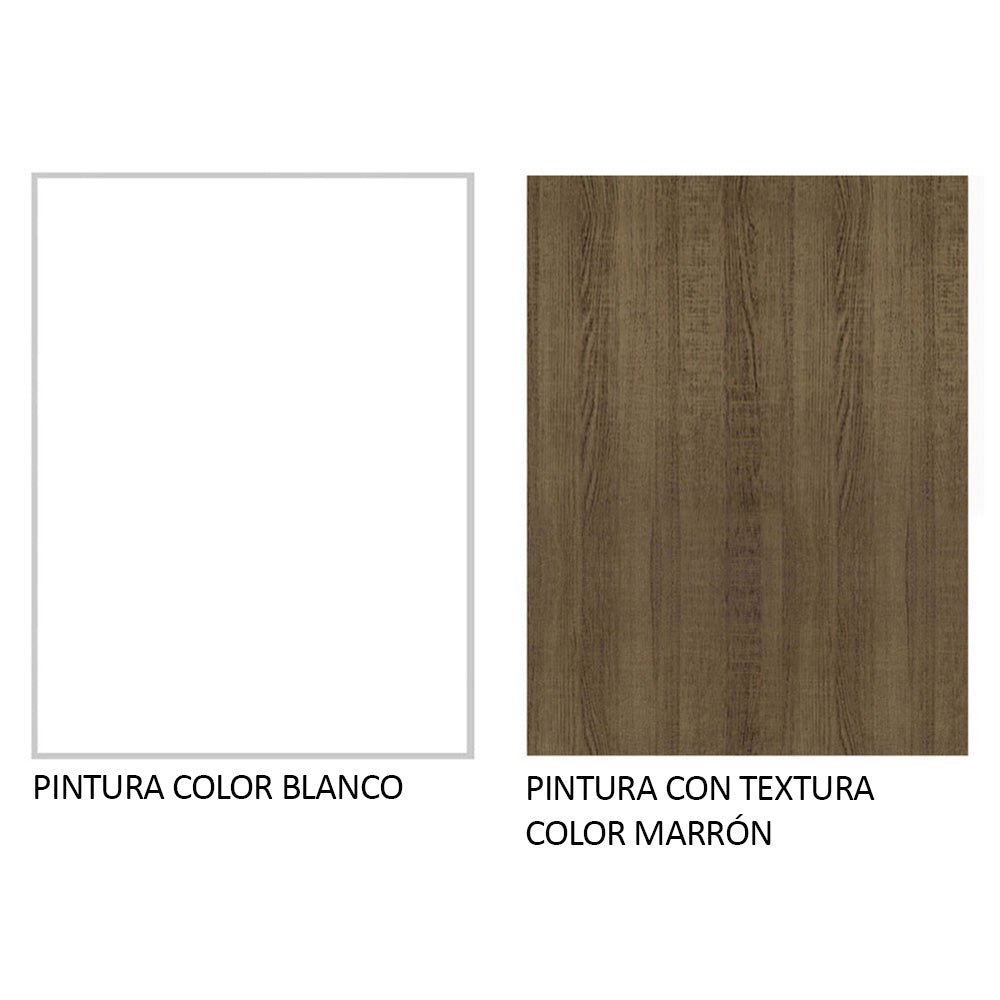 Módulo Para Microondas Glamy Blanco y Marron 70x225cm con Tres Puertas - ALACENAS Y MUEBLES MICROONDAS | Bylmo