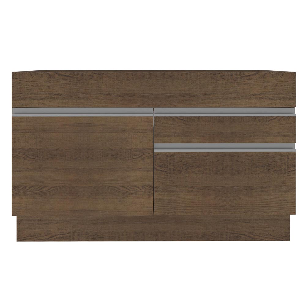 Mueble Inferior de Cocina Glamy Marron 120x81cm sin Mesón sin Estufa y con Dos Cajones - MUEBLES INFERIORES DE COCINA | Bylmo