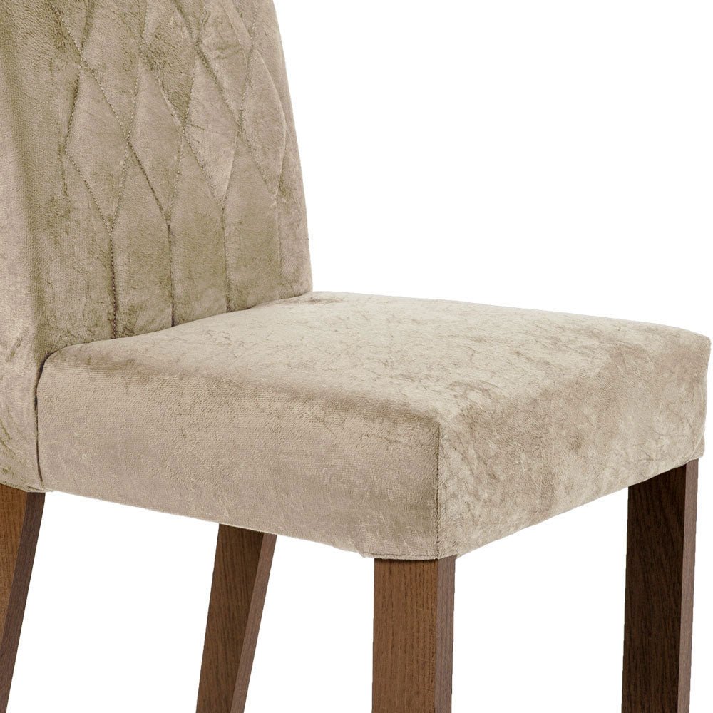 Kit x 2 Sillas Comedor Marron y Beige 45x94cm con Espaldar y de Asiento Cuadrado - SILLAS Y BUTACOS | Bylmo