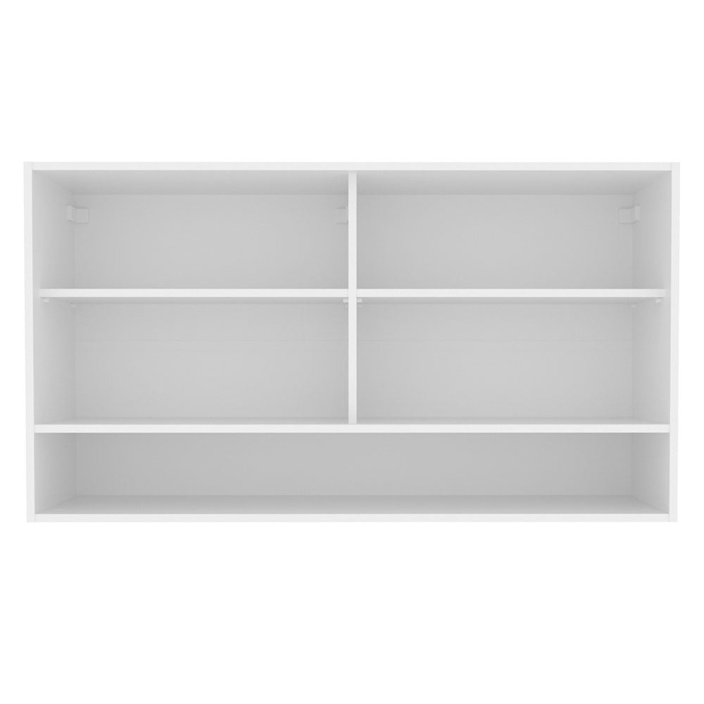 Gabinete de Cocina Glamy Blanco 120x66cm Flotante con Dos Puertas Corredizas de Cristal - ALACENAS Y MUEBLES MICROONDAS | Bylmo