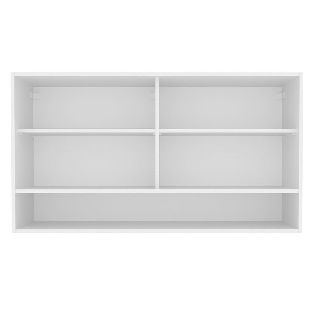 Gabinete de Cocina Glamy Blanco 120x66cm Flotante con Dos Puertas y Vidrios - ALACENAS Y MUEBLES MICROONDAS | Bylmo
